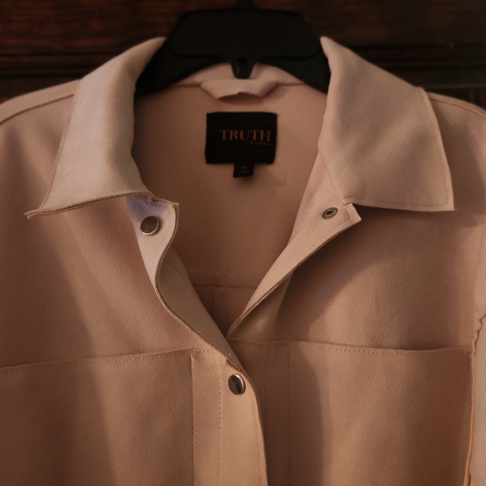 TRUTH Women's Oversized Beige Shacket